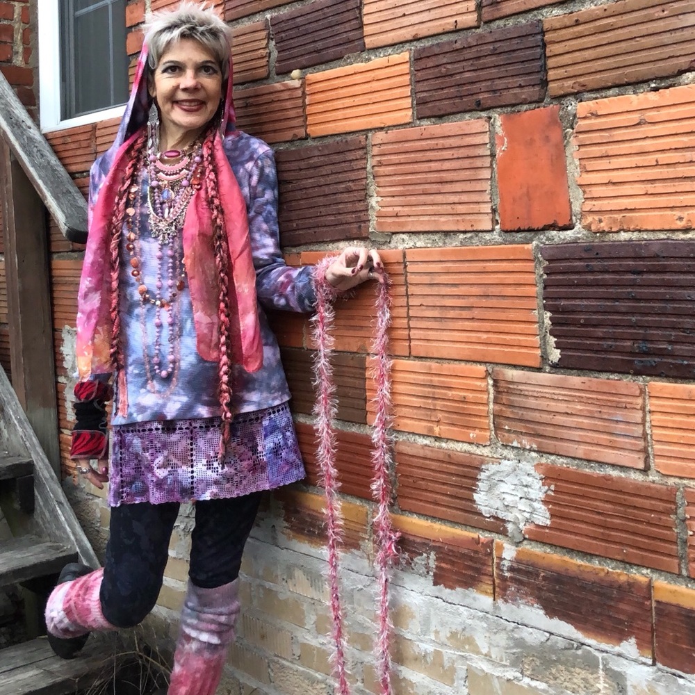 Thermal Cotton Hoodie Ice Dyed Tie Dye